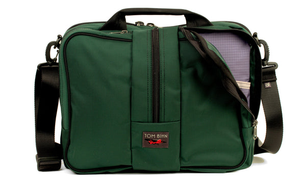 Pilot in Wilderness (forest green) Ballistic with Dusk (blue-grey with light blue-grey grid) 210 Cerylon interior.